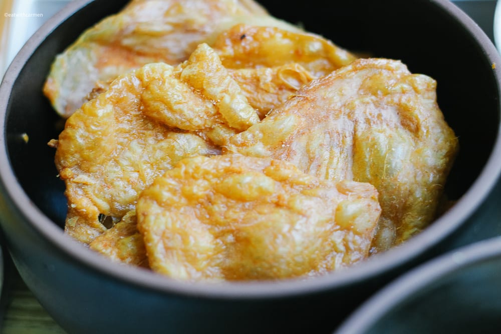 crispy chicken skin chicharron
