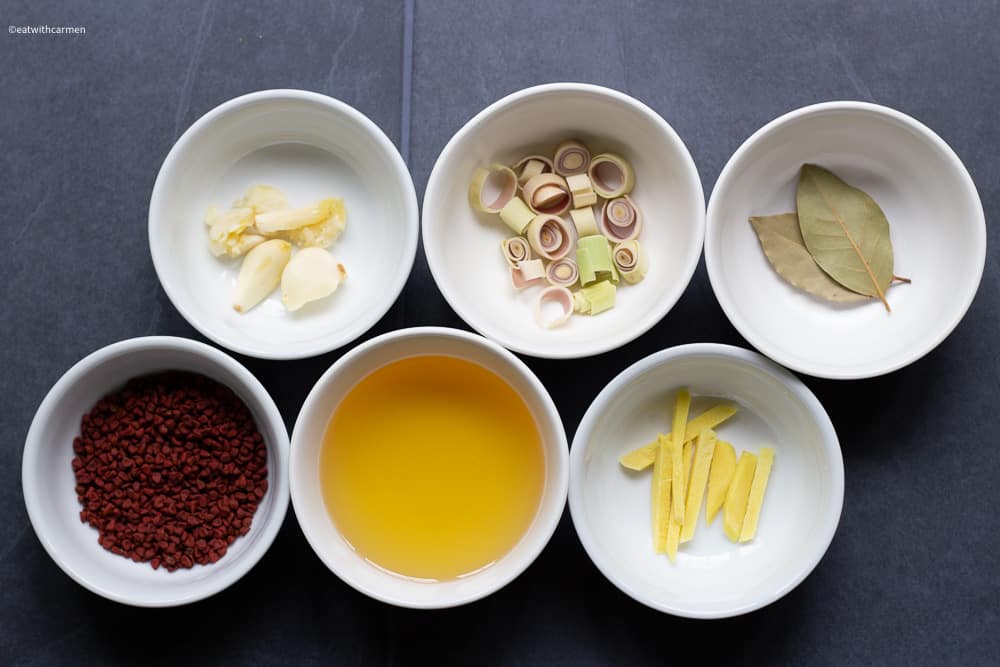 annatto oil ingredients