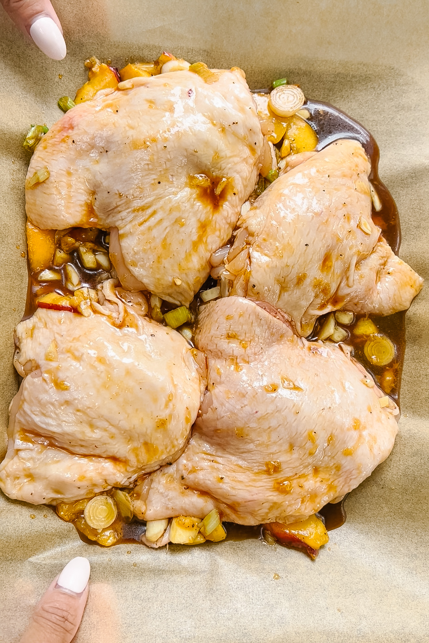 peach chicken thighs air fryer-2