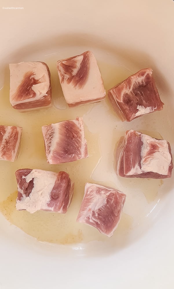 pork belly adobo sear