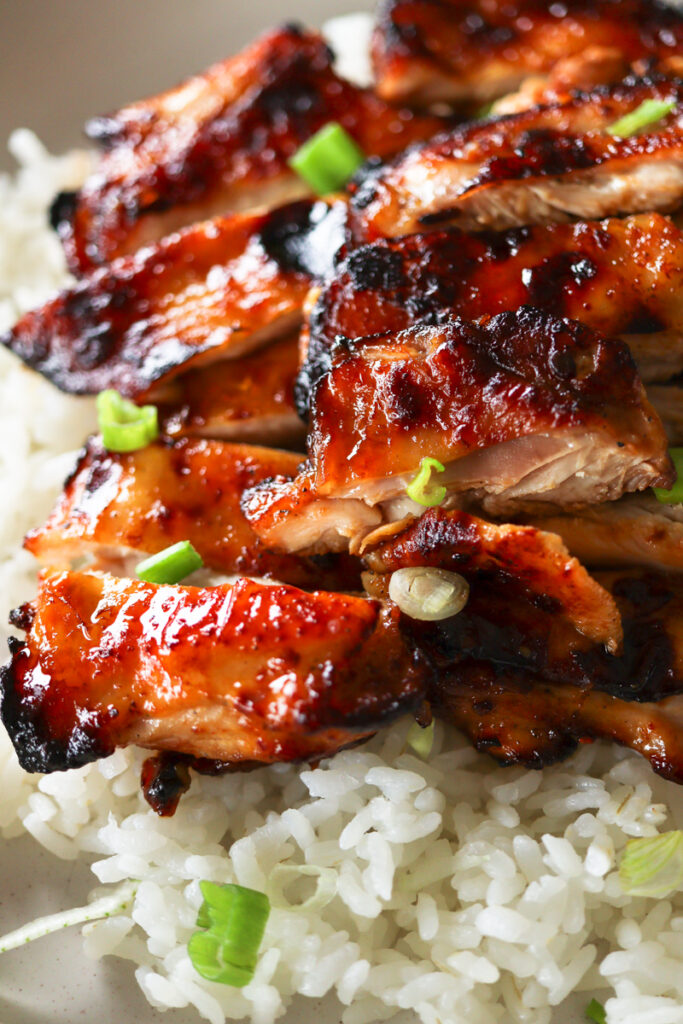 marinated air fryer chicken thighs