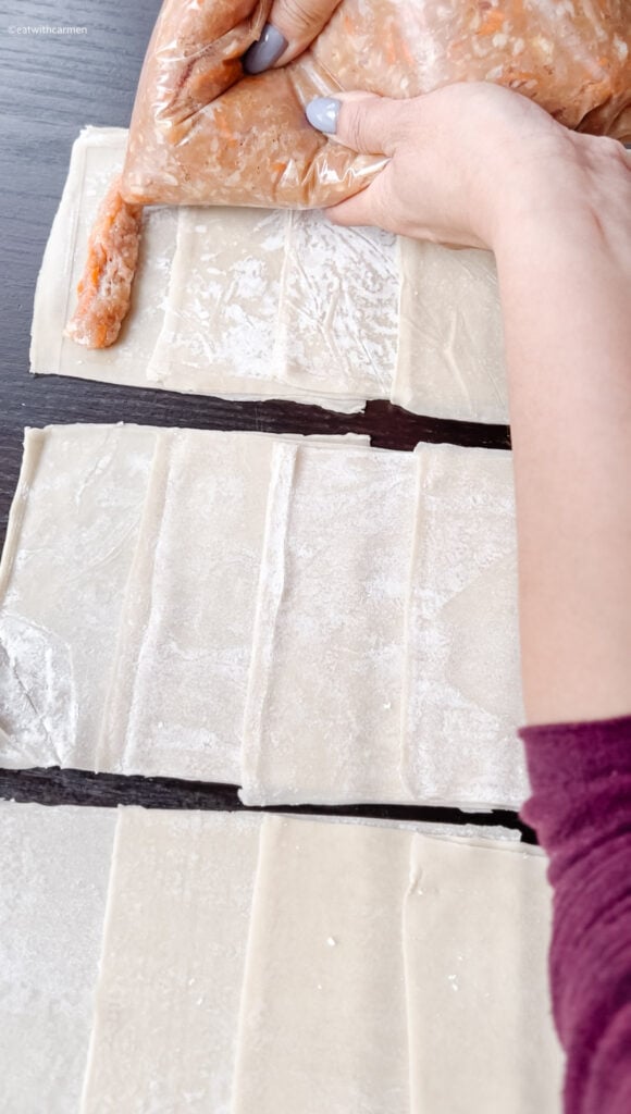 wrapping lumpia