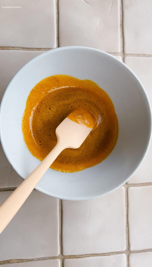 strained brown butter annatto oil
