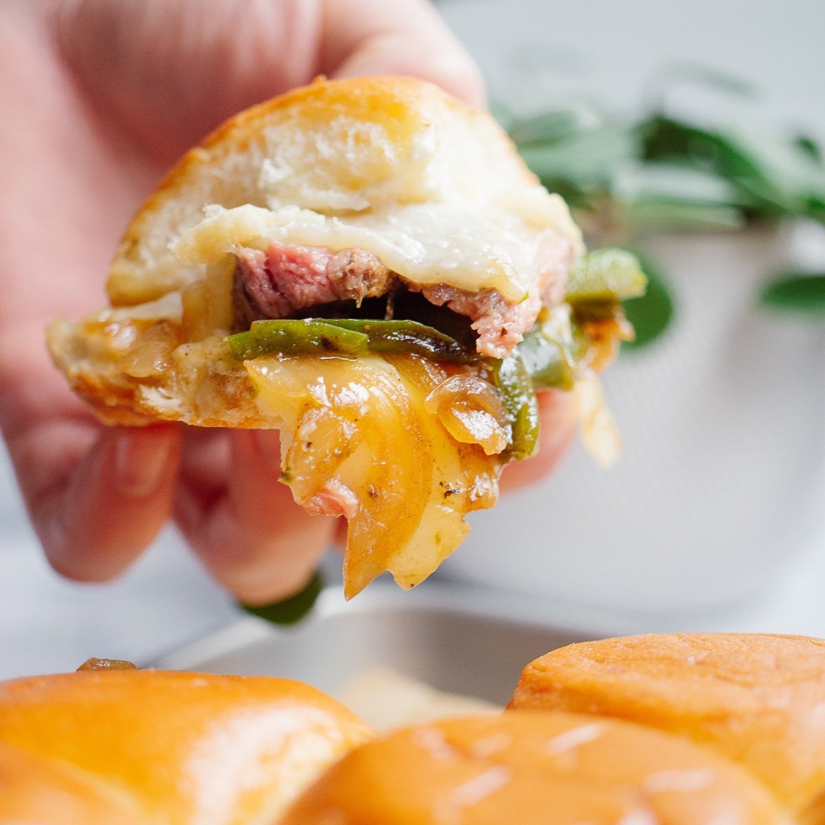 philly cheesesteak sliders
