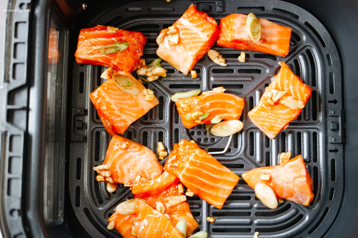 air fry salmon bites