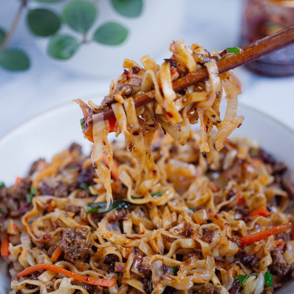 beef noodle stir fry