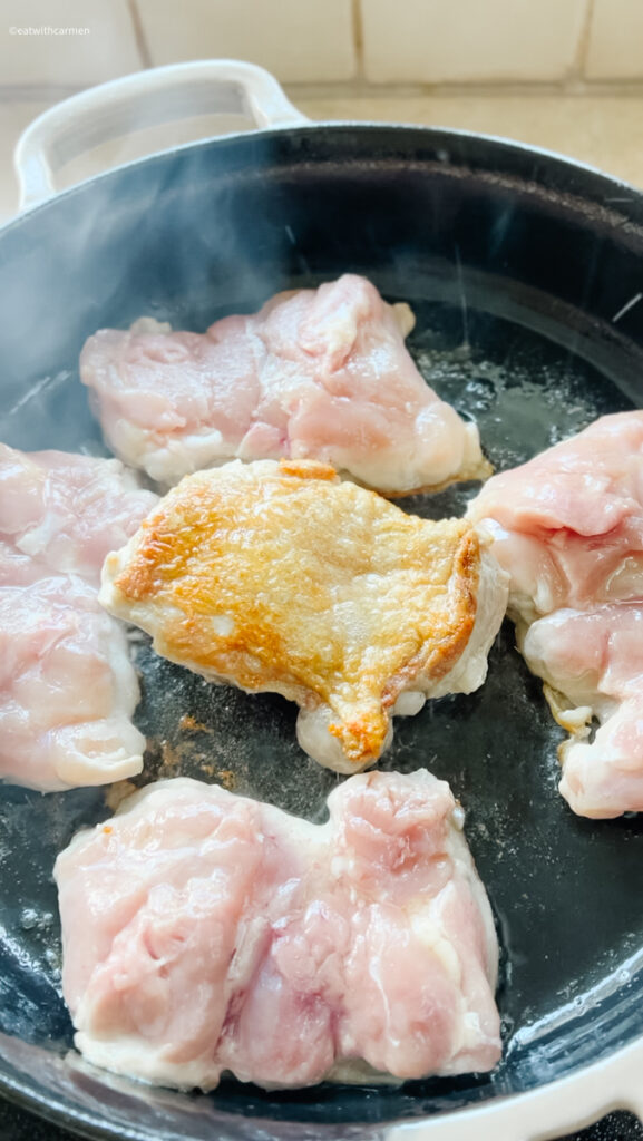 brown crispy chicken thighs
