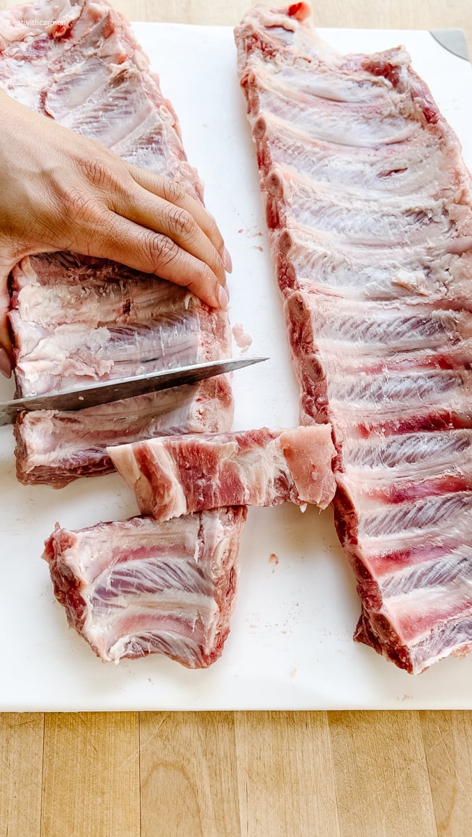 cut ribs into riblets