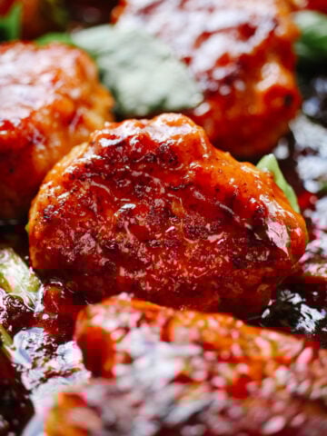 orange chicken meatball