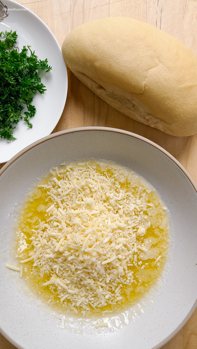 homemade cheesy garlic bread
