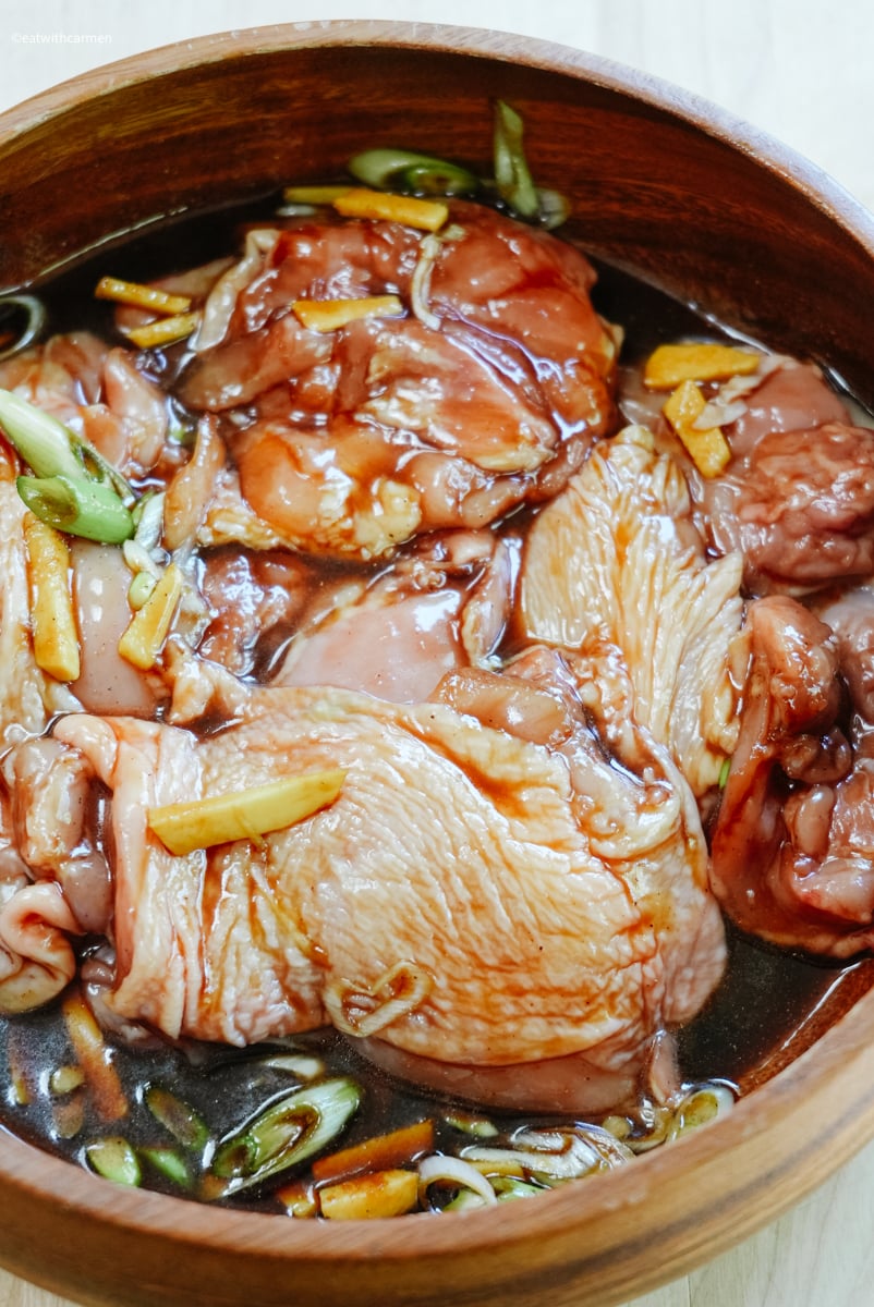 ingredients for honey ginger chicken