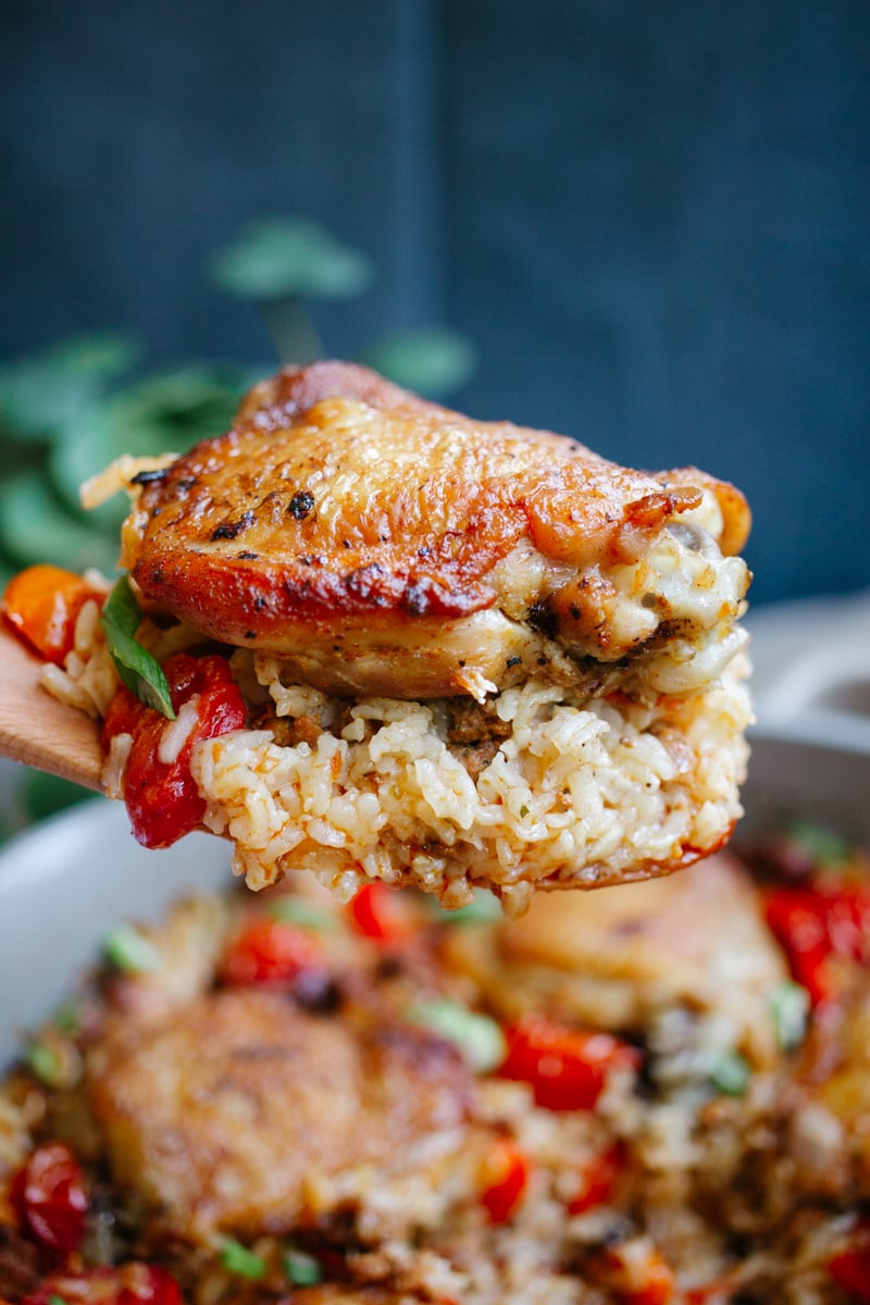 one pan chicken and rice