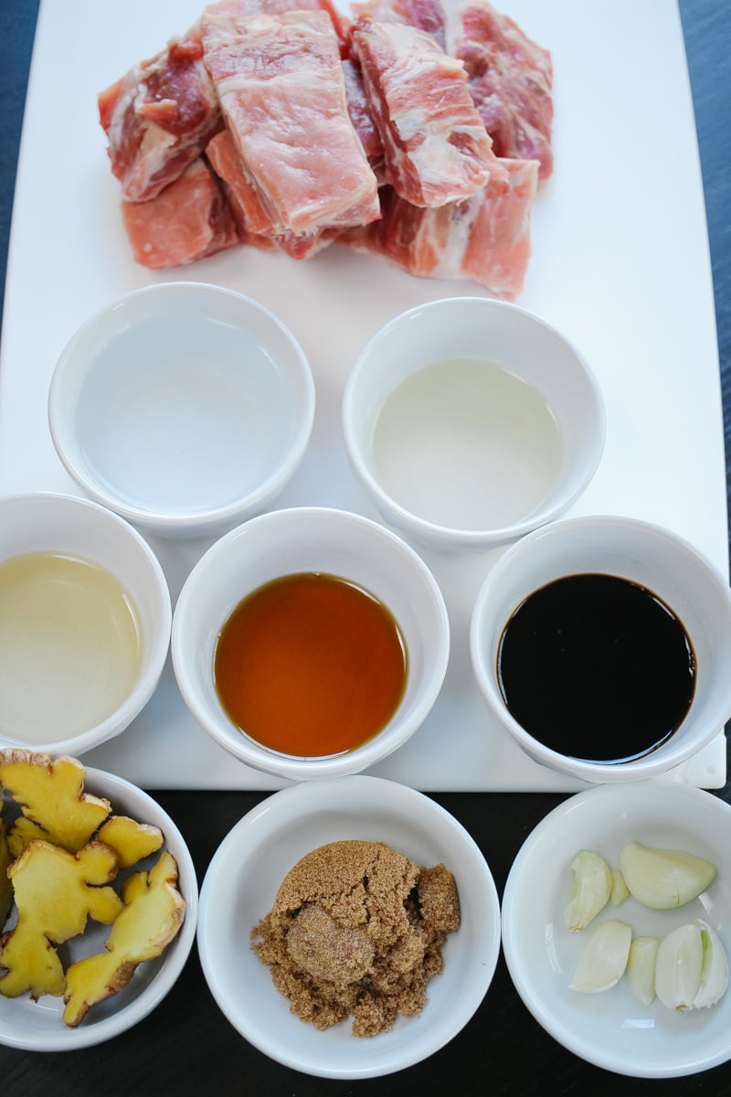 ingredients for Asian sticky ribs