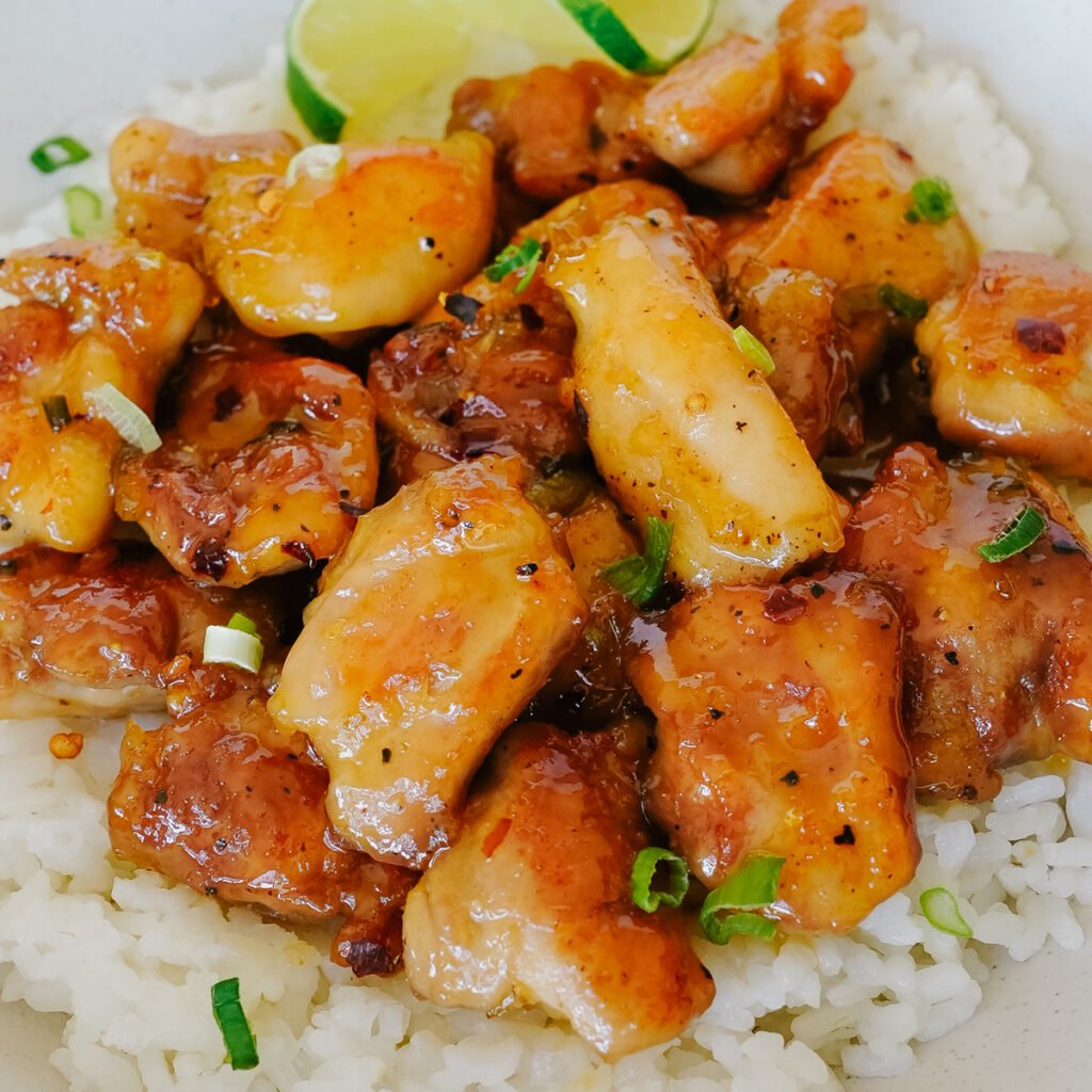 easy honey garlic chicken bites