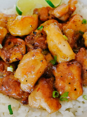 easy honey garlic chicken bites