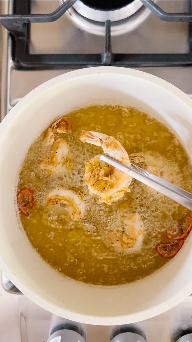 fry butterflied shrimp
