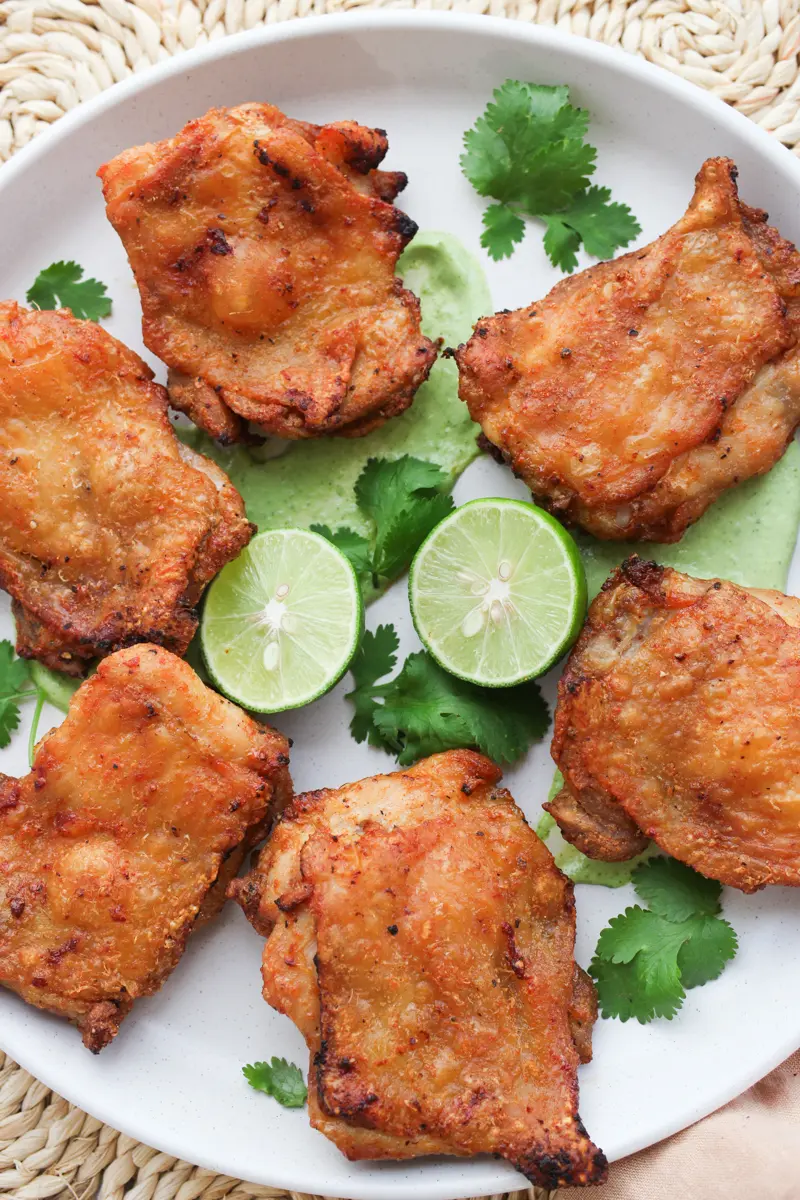 chicken thighs with avocado sauce