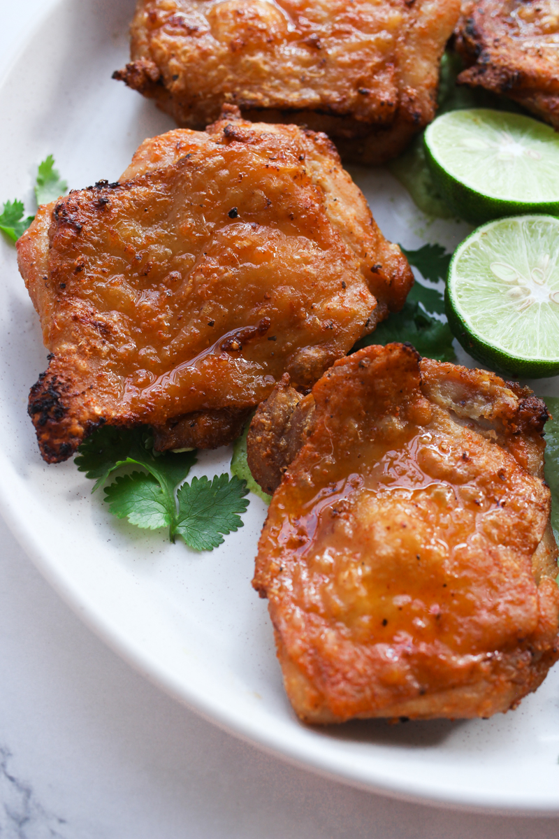 crispy chicken with avocado crema