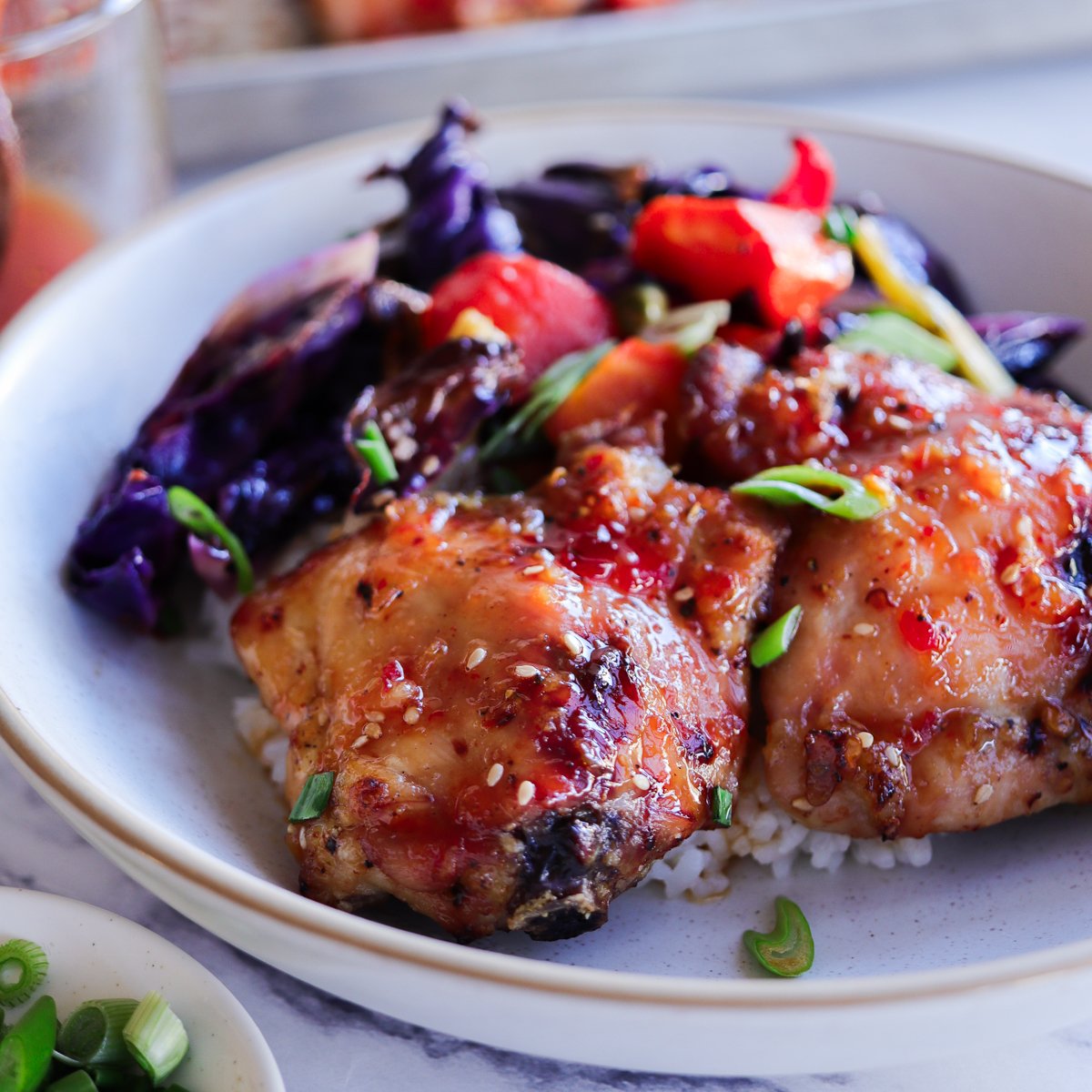 Chicken sweet chili sheet pan