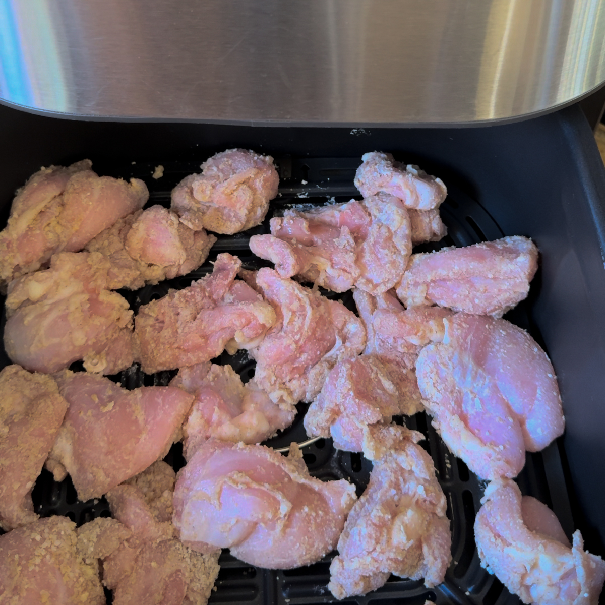 air frying chicken bites