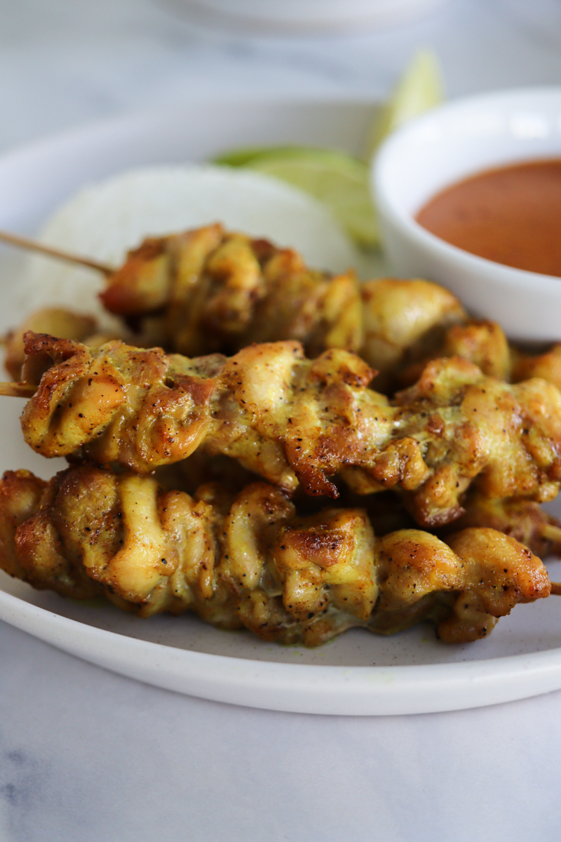 chicken satay with peanut sauce