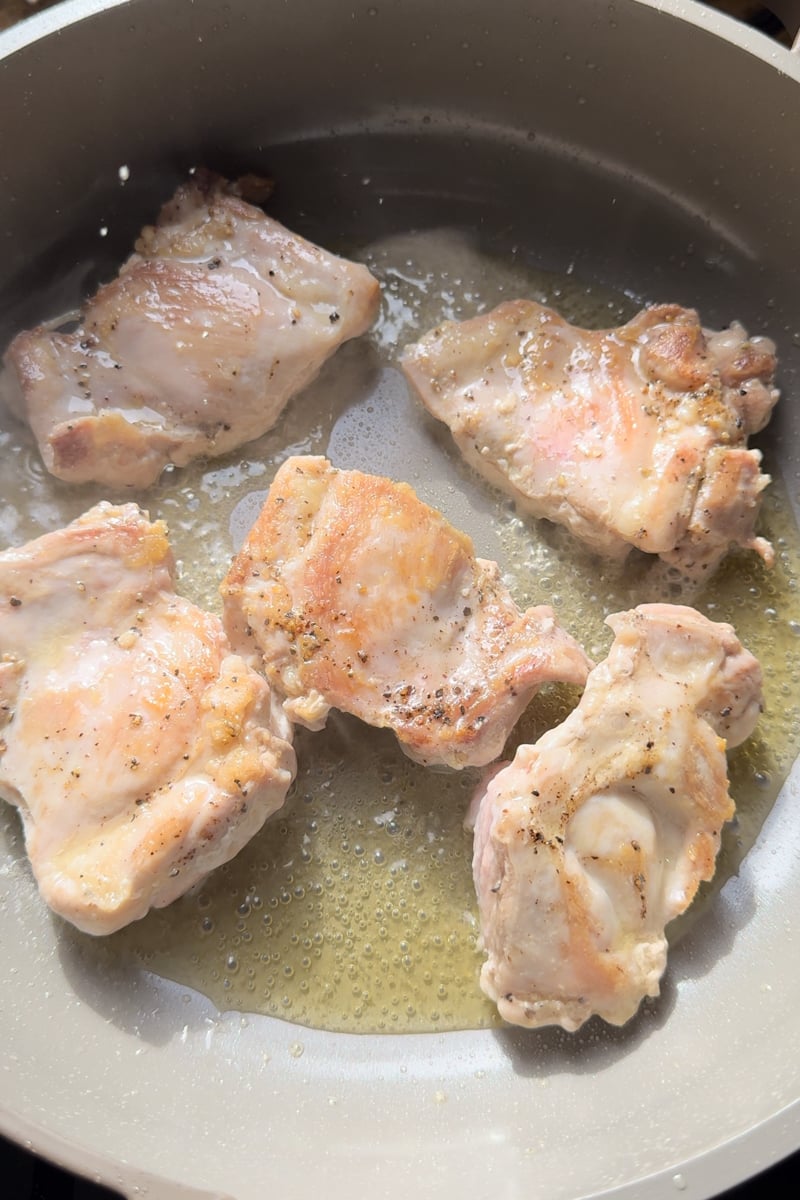 pan fry chicken to get a good sear
