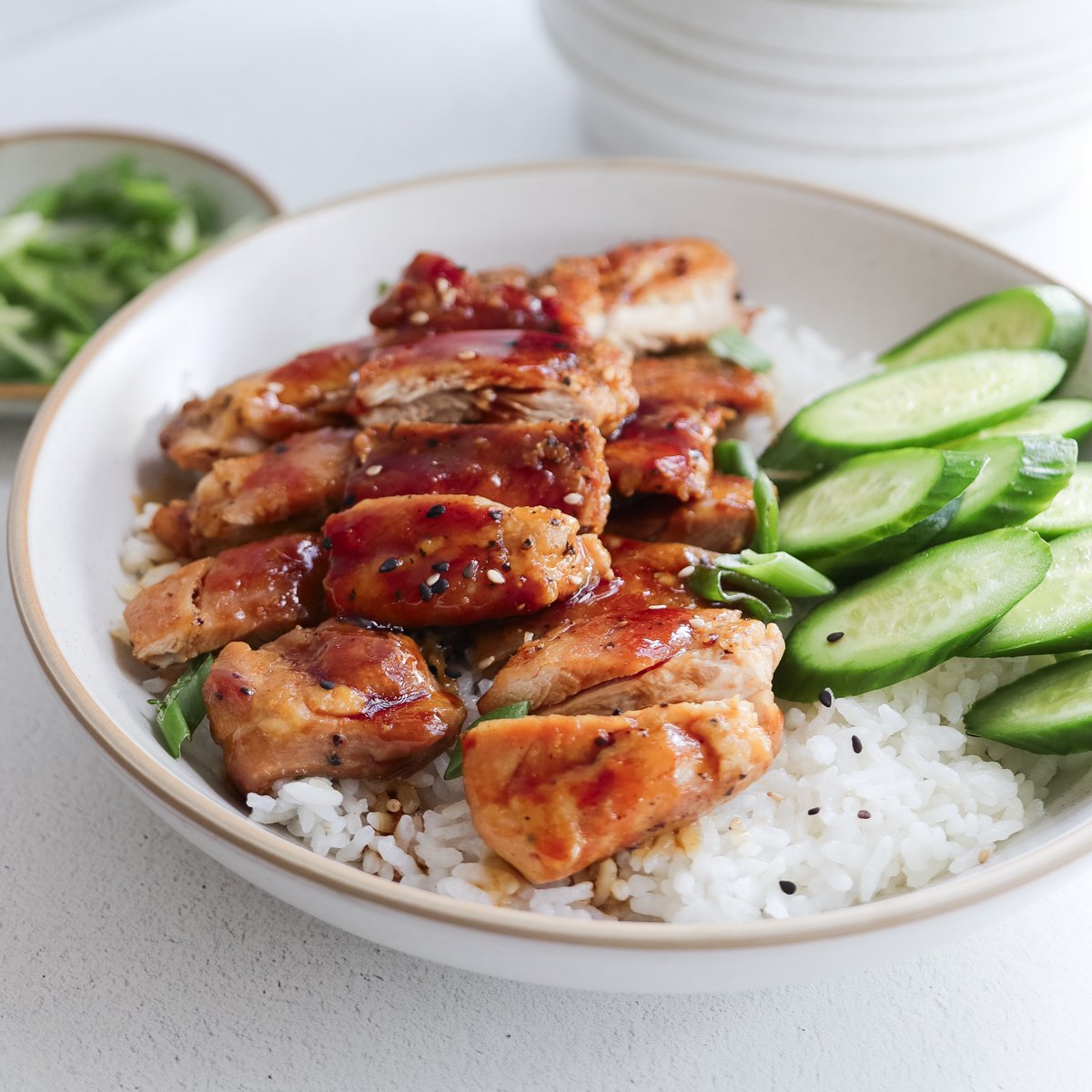 quick teriyaki chicken rice bowl