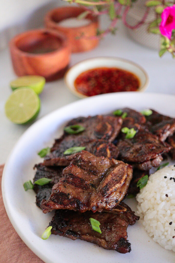 grilled flanken short ribs bulgogi