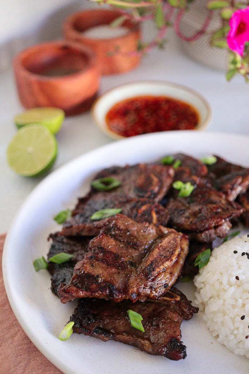 grilled flanken short ribs bulgogi