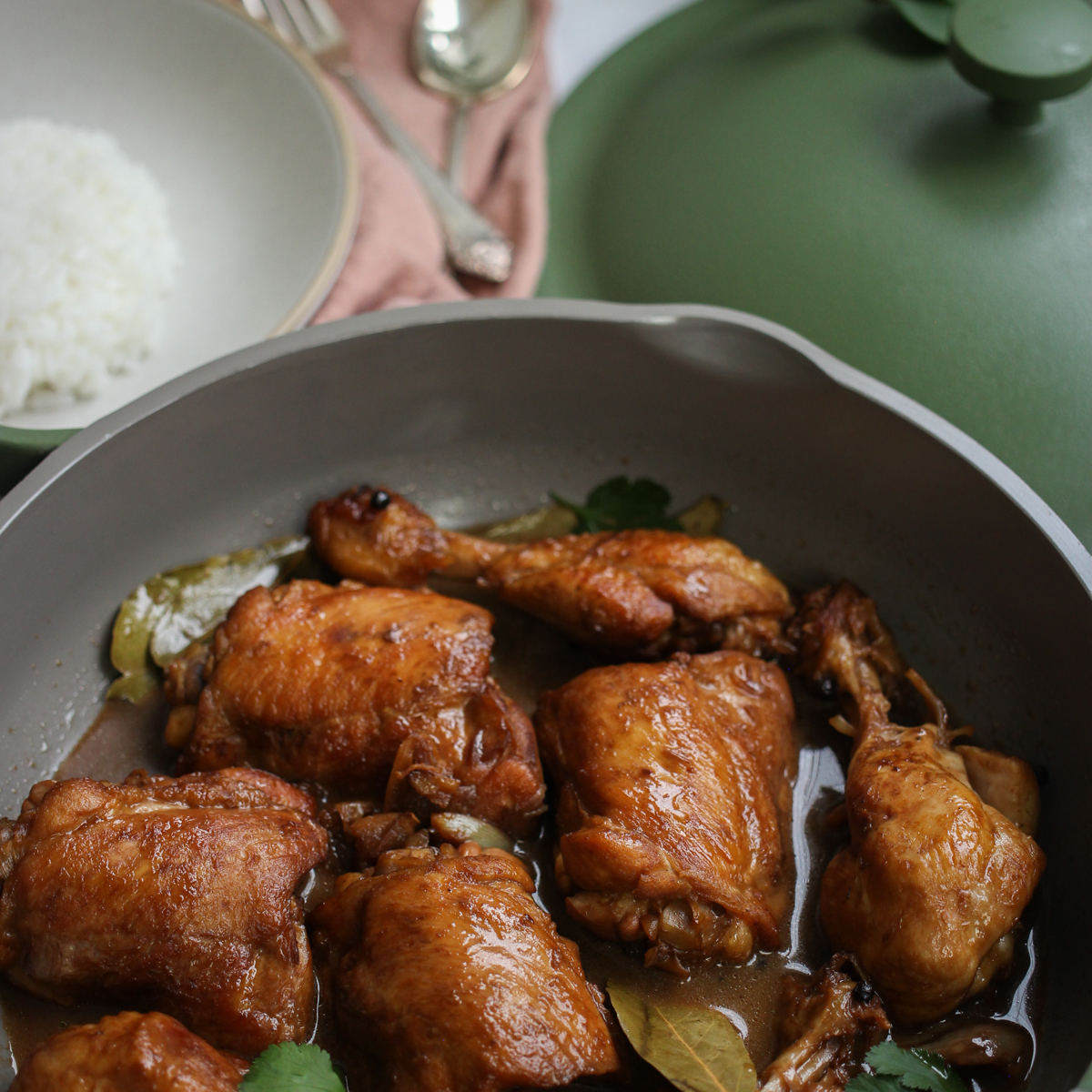 adobo chicken with our place pan