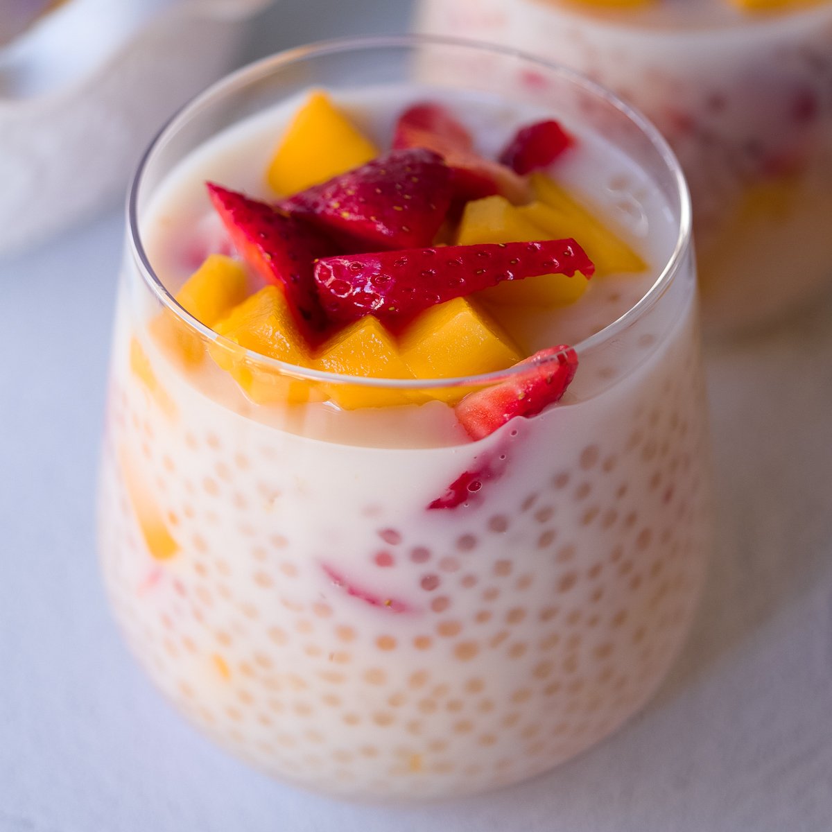 strawberry coconut sago