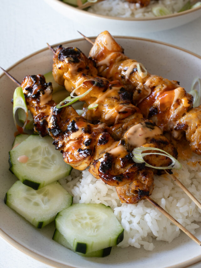 bang bang chicken skewers