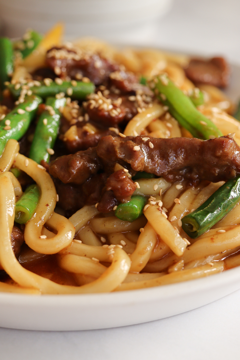 udon noodles beef