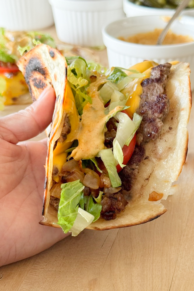 smash burger taco