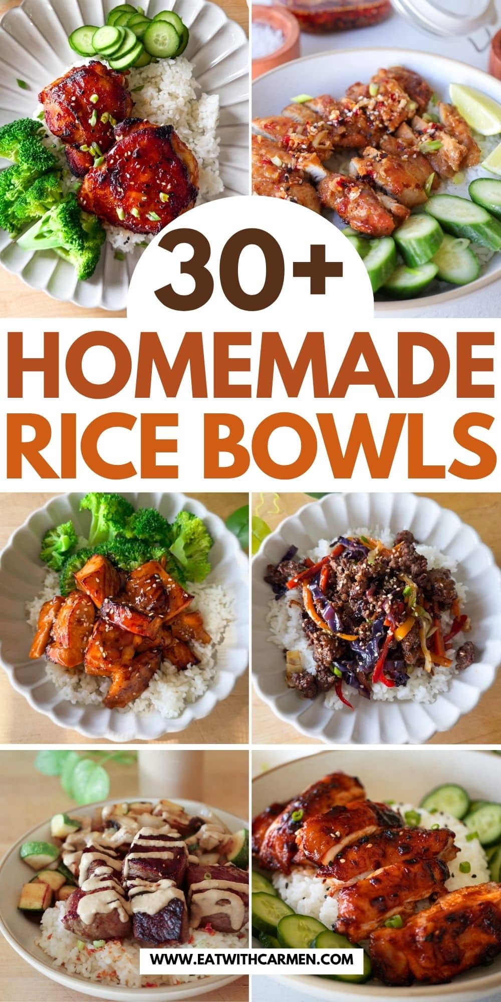 homemade rice bowls