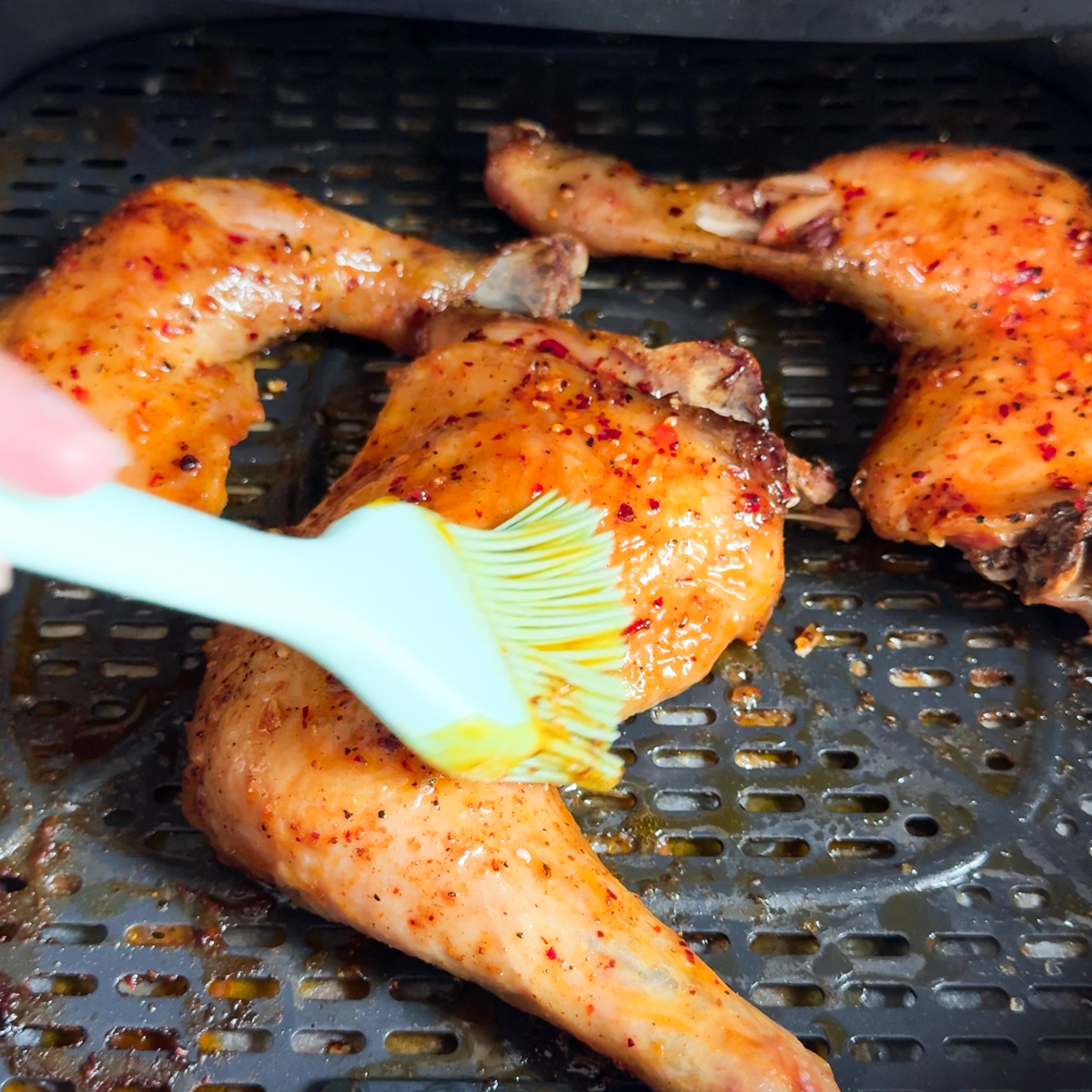 maple glazed chicken legs