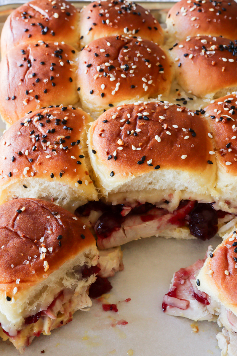 turkey sliders with cranberry
