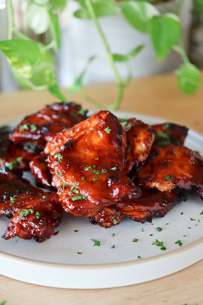 air fried bbq chicken thighs