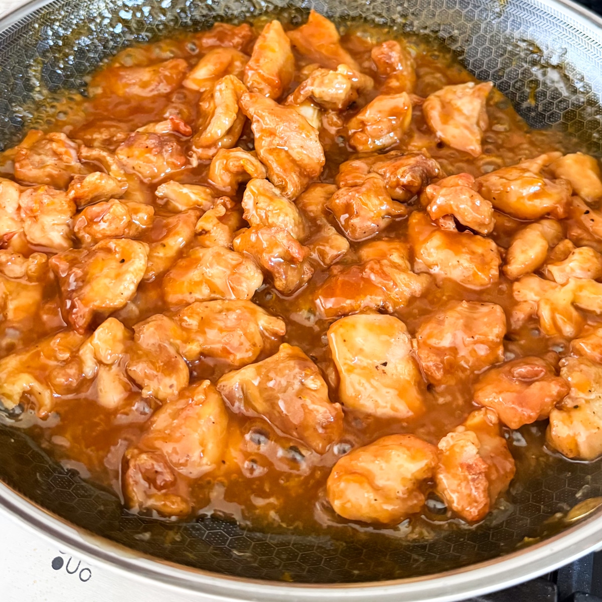 healthy air fryer orange chicken