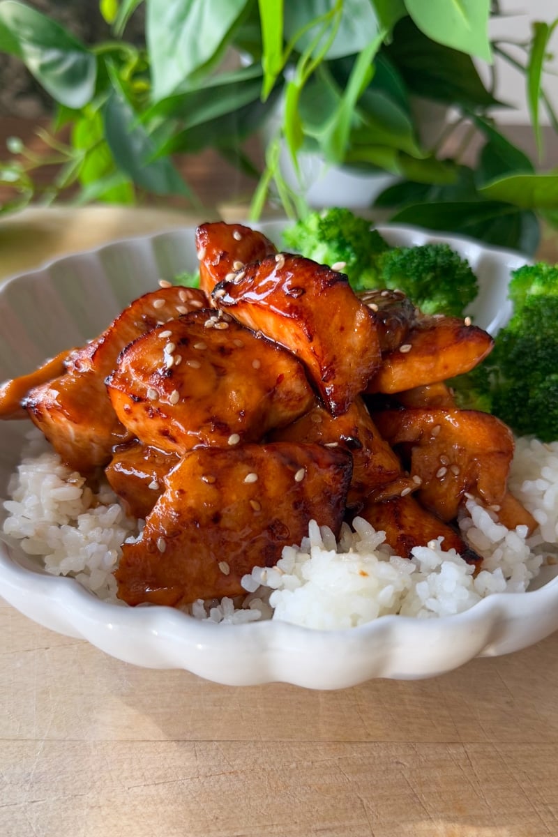 air fryer salmon teriyaki