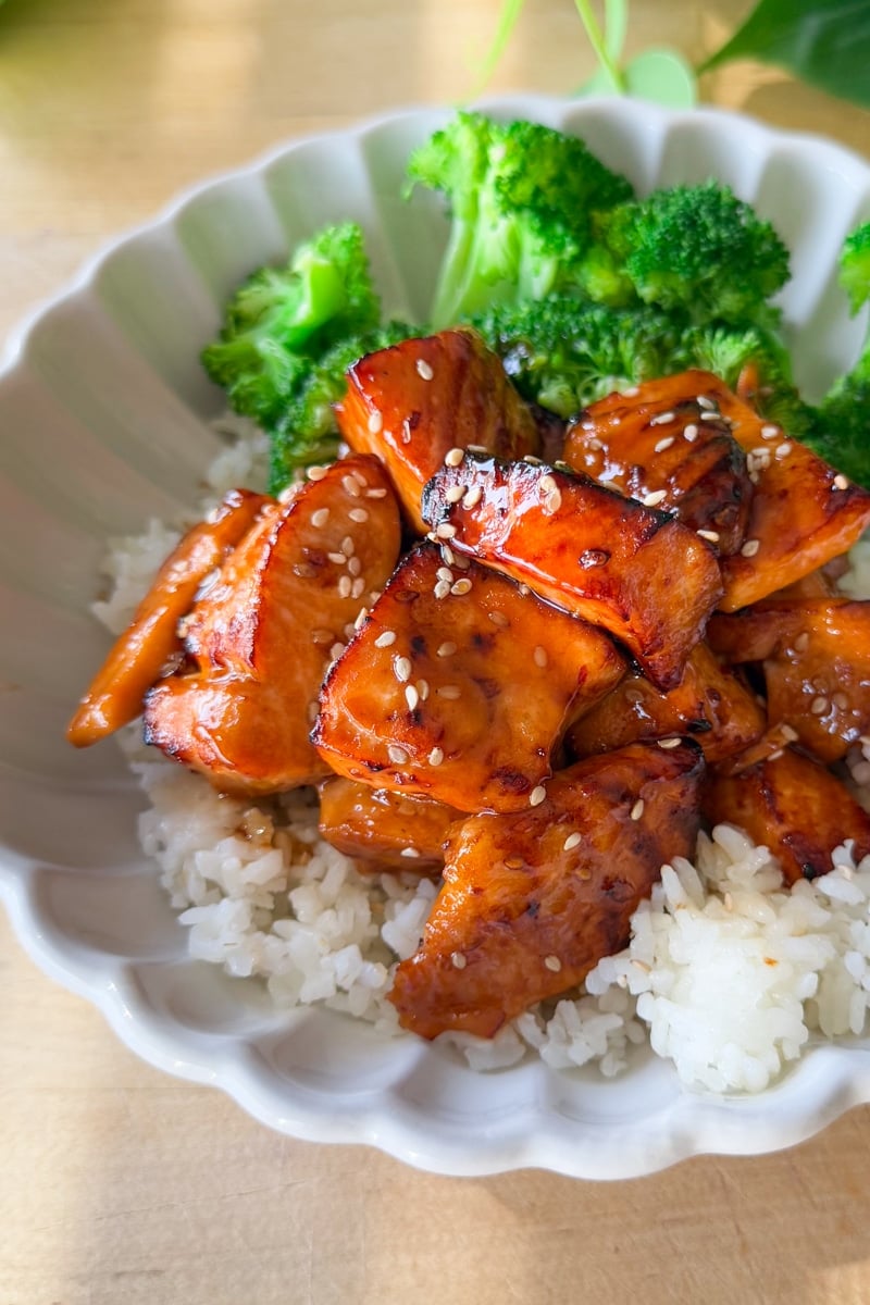 teriyaki salmon bites air fryer